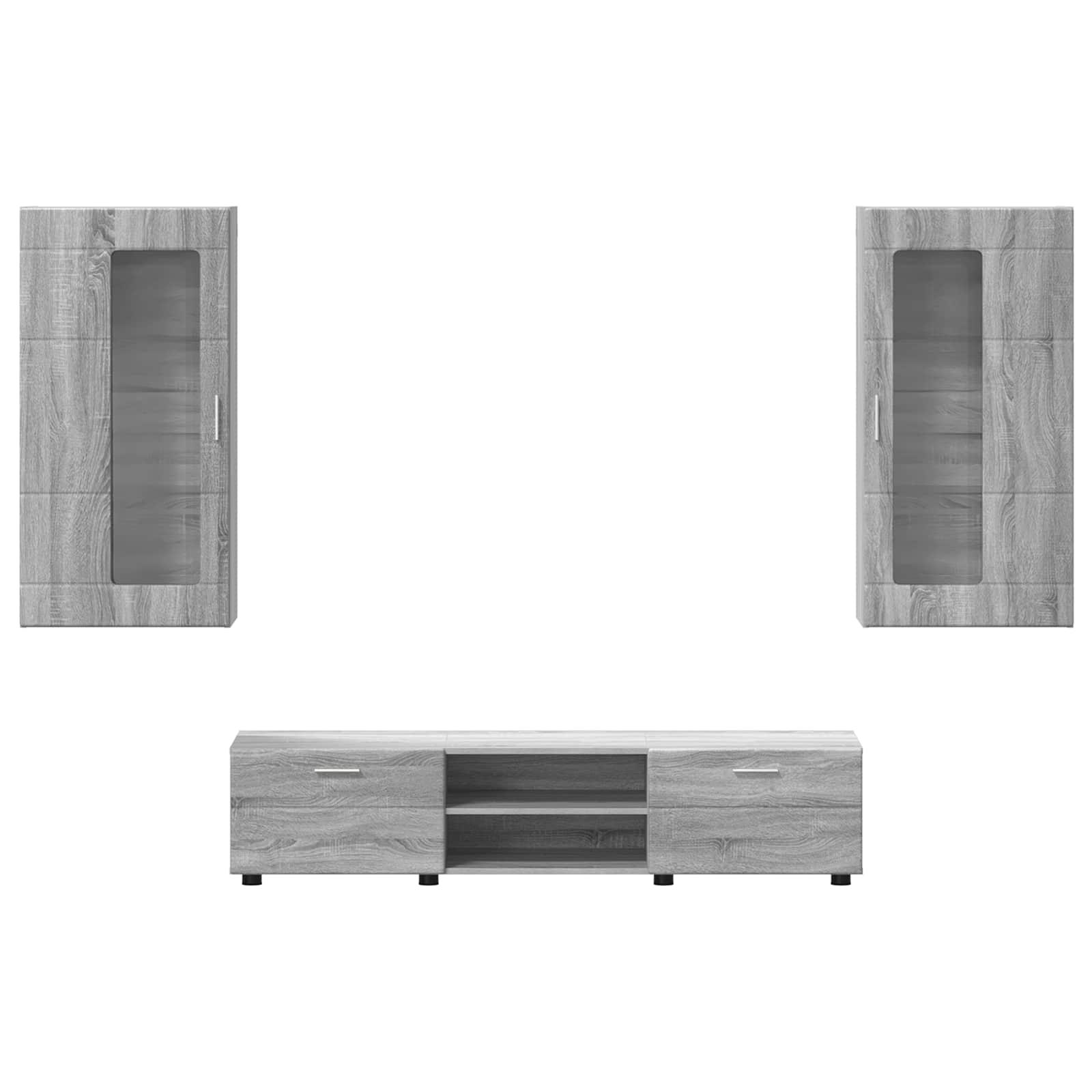 Set TV komoda Zidne FLORIN 3 pcs Siva Sonoma Konstruirano drvo