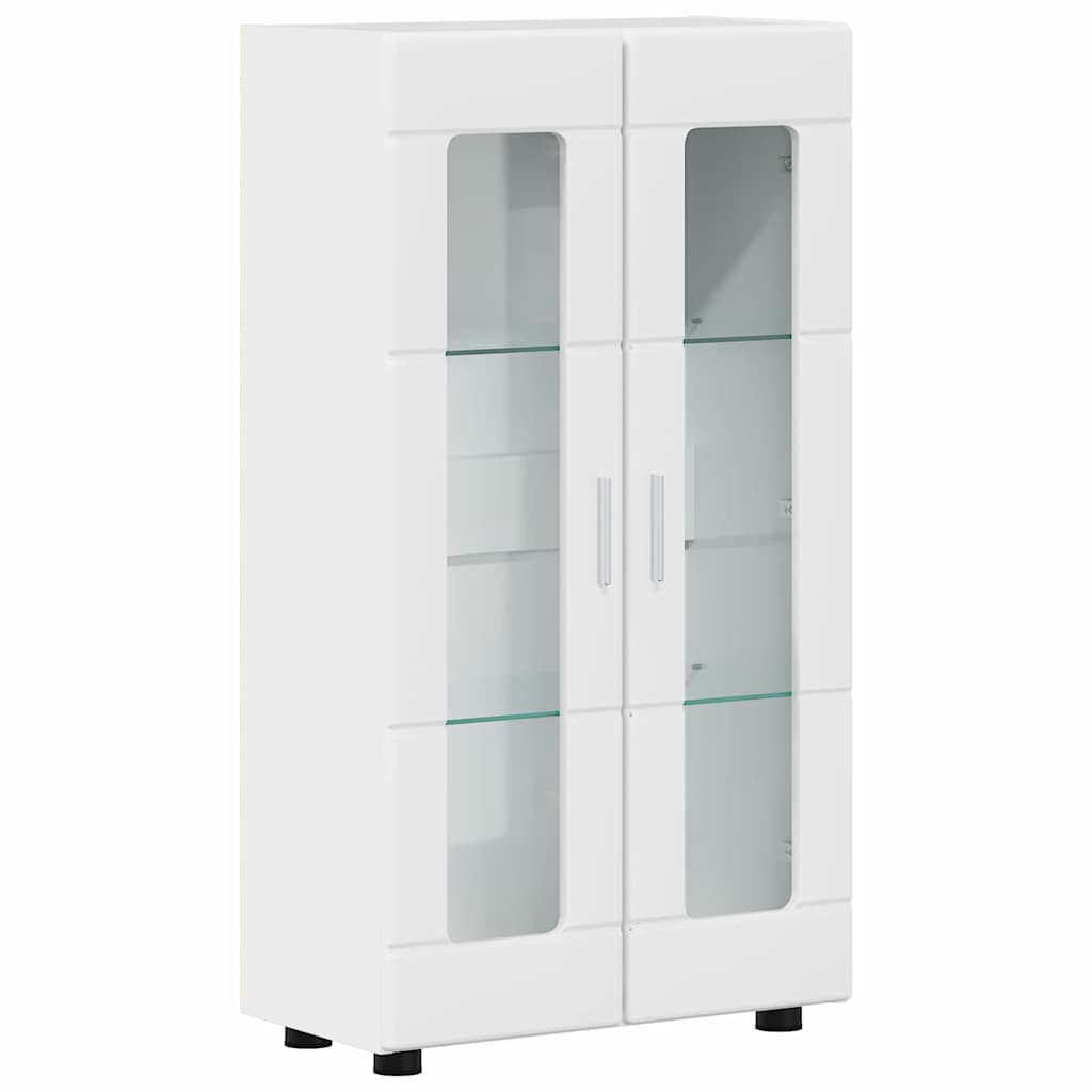 Set TV komoda FLORIN 3 pcs Visoki sjaj bijela Konstruirano drvo