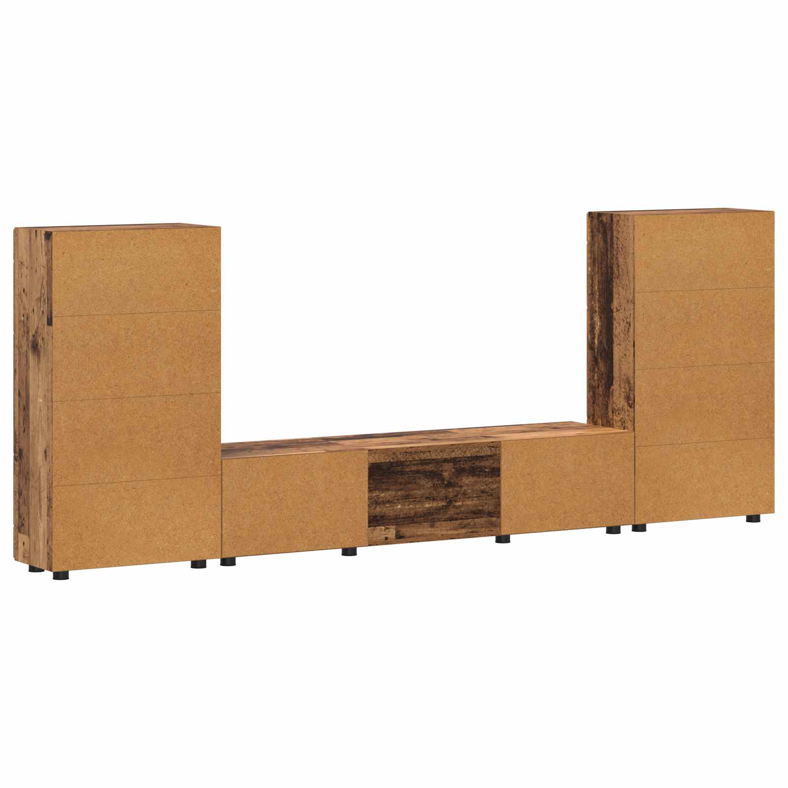 Set TV komoda FLORIN 3 pcs Staro drvo Konstruirano drvo