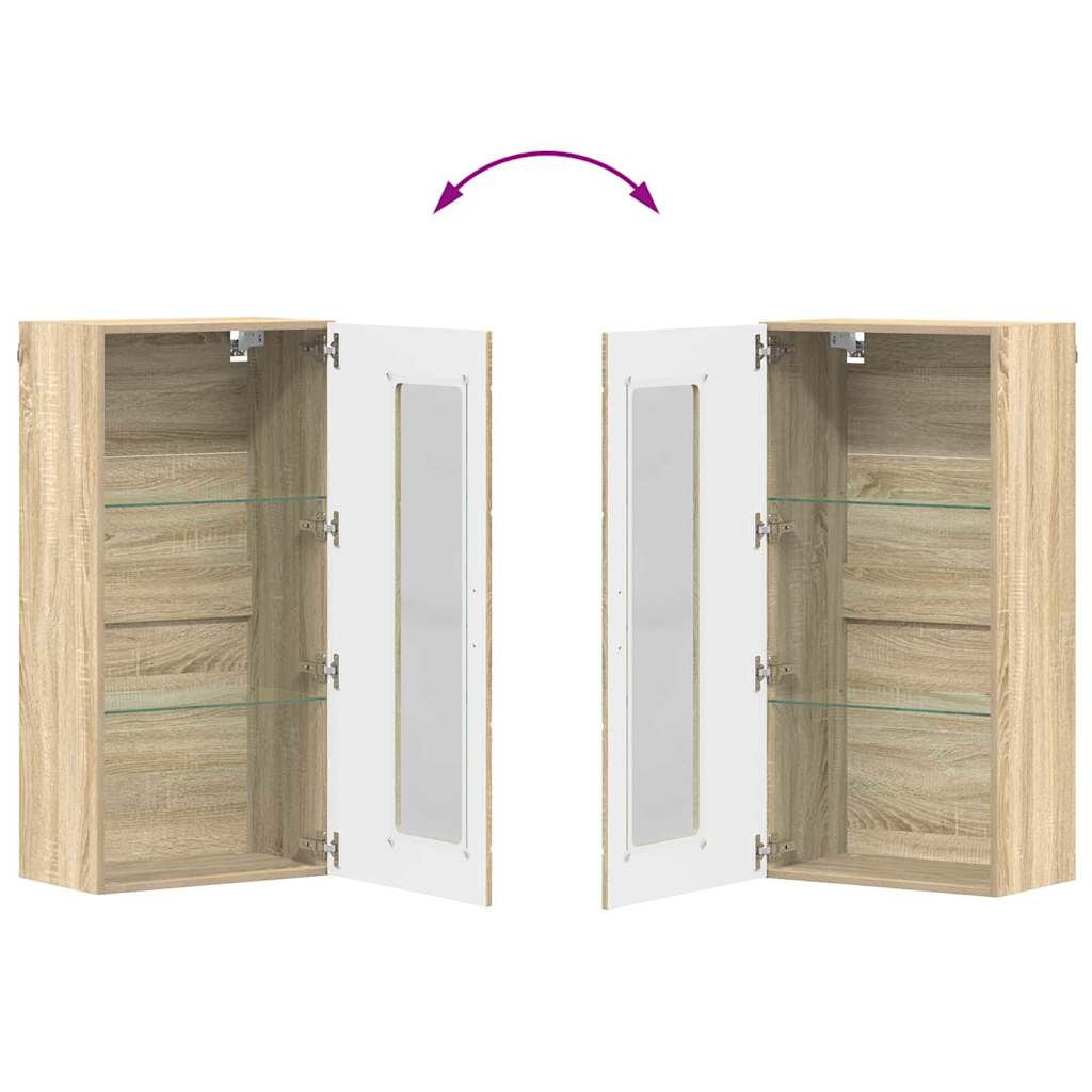 Set TV komoda Zidne FLORIN 3 pcs Sonoma hrast Konstruirano drvo