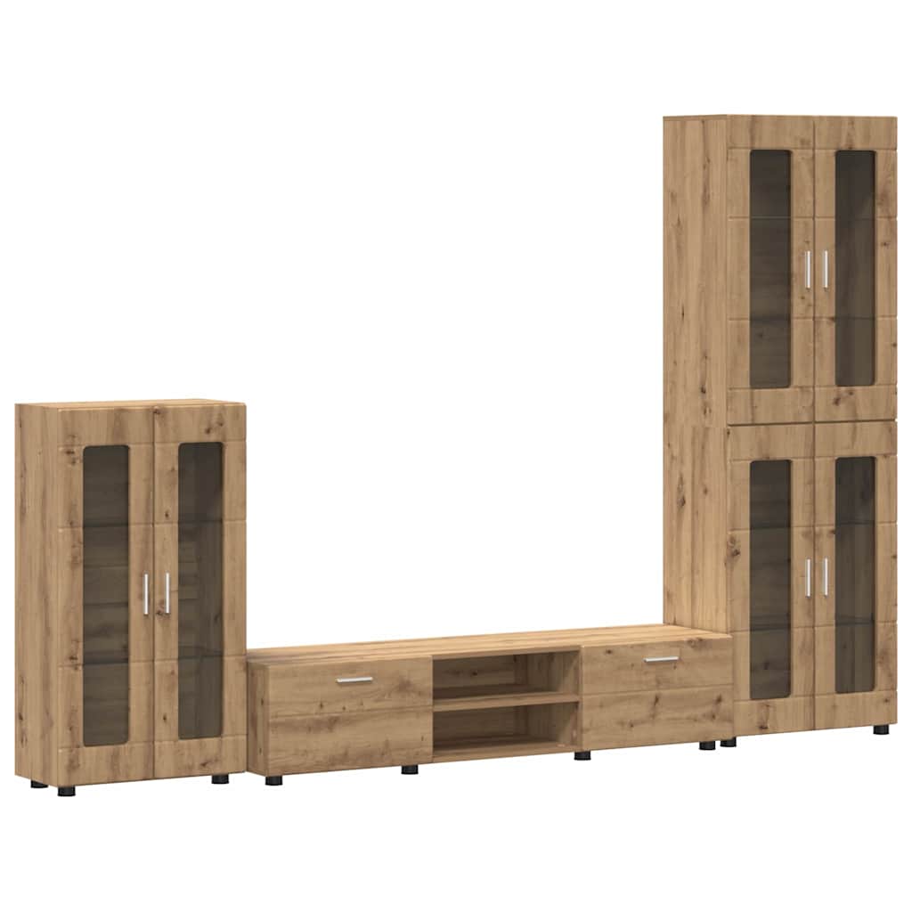 Set TV komoda FLORIN 3 pcs Umjetnički hrast Konstruirano drvo
