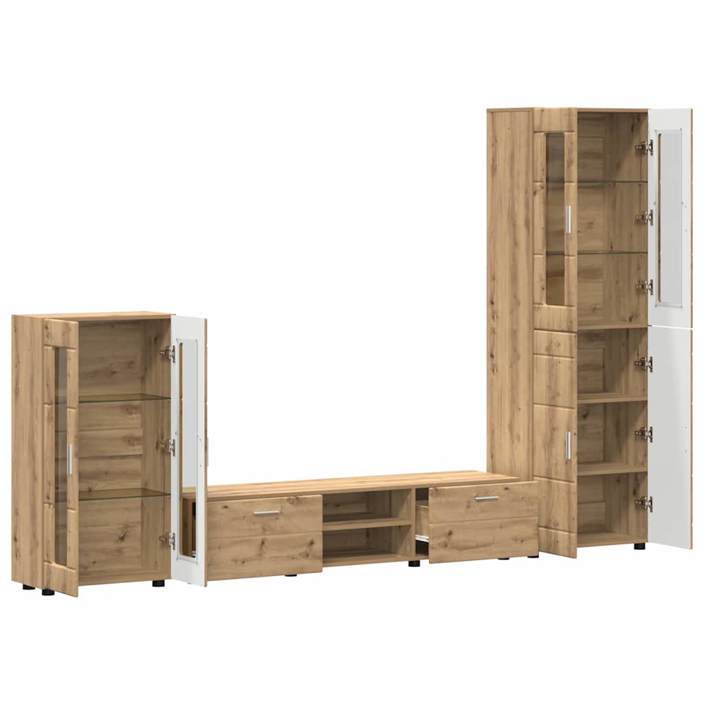 Set TV komoda FLORIN 3 pcs Umjetnički hrast Konstruirano drvo