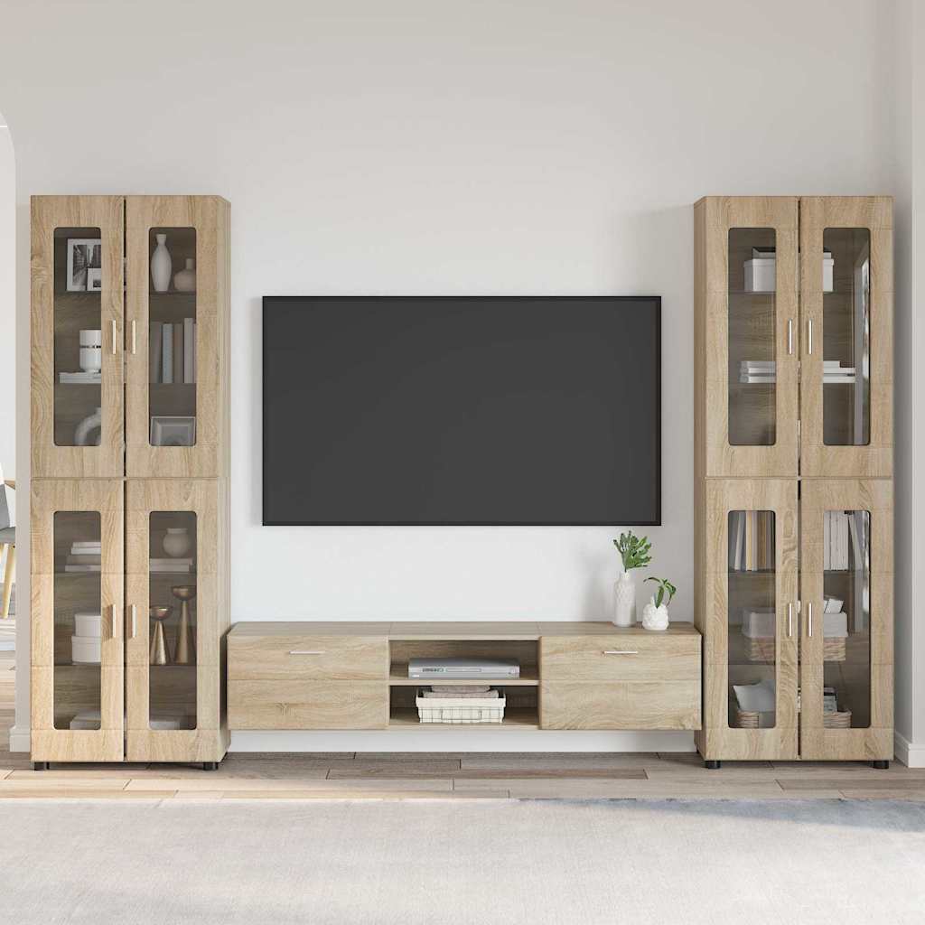 Set TV komoda FLORIN 3 pcs Sonoma hrast Konstruirano drvo