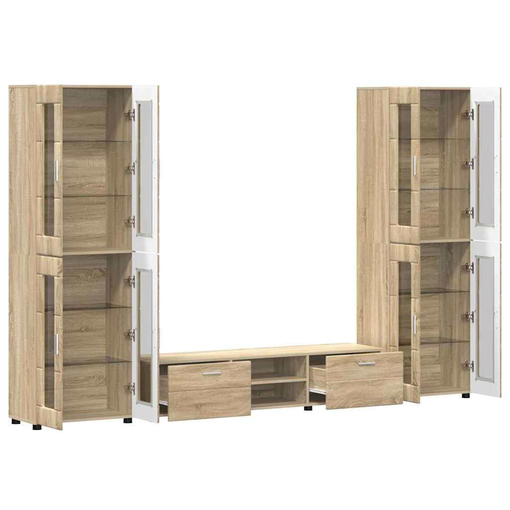 Set TV komoda FLORIN 3 pcs Sonoma hrast Konstruirano drvo