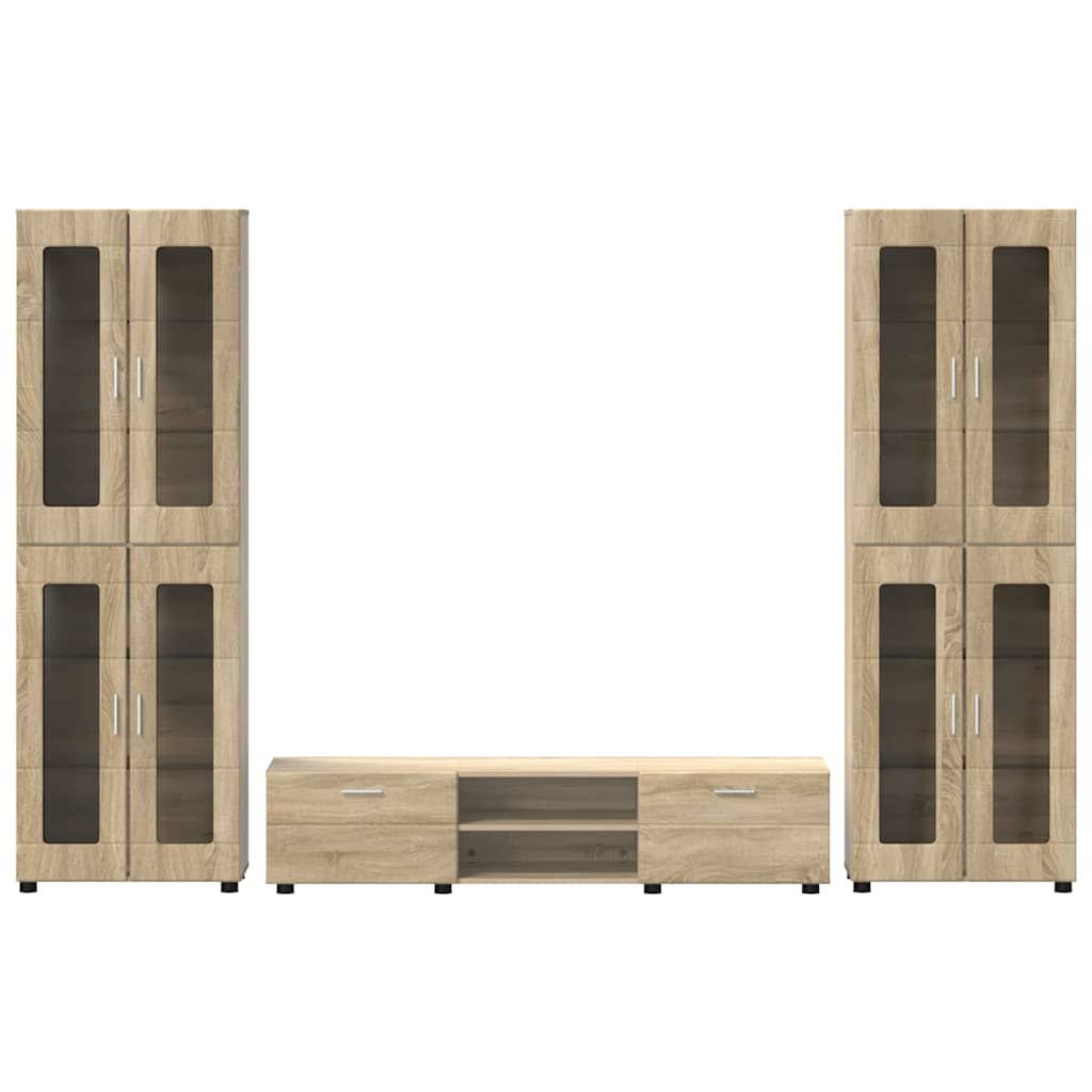 Set TV komoda FLORIN 3 pcs Sonoma hrast Konstruirano drvo