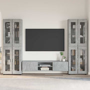 Set TV komoda FLORIN 3 kom. Betonski sivi Konstruirano drvo