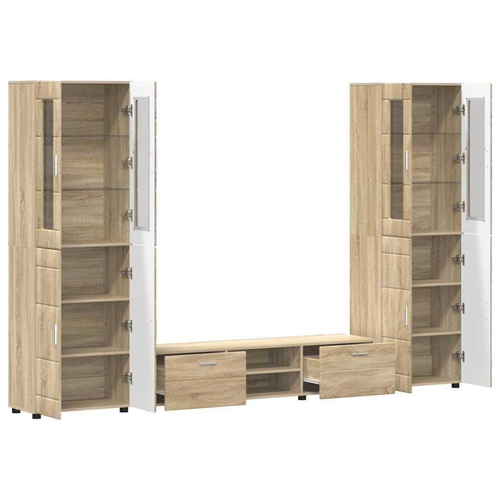 Set TV komoda FLORIN 3 pcs Sonoma hrast Konstruirano drvo