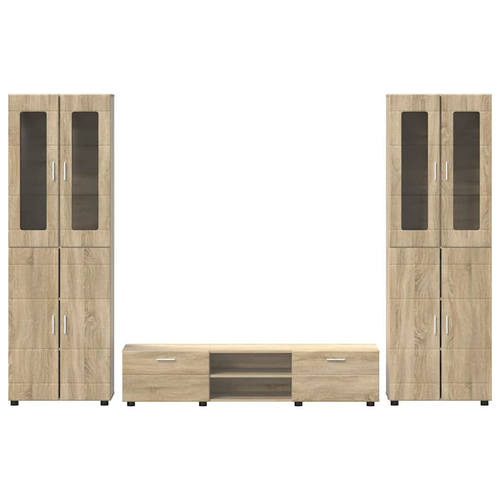 Set TV komoda FLORIN 3 pcs Sonoma hrast Konstruirano drvo