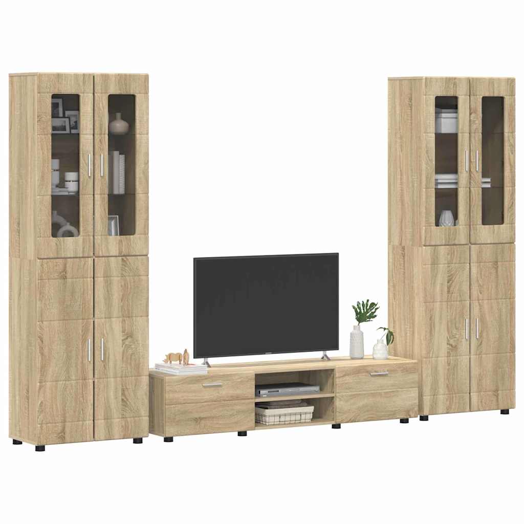 Set TV komoda FLORIN 3 pcs Sonoma hrast Konstruirano drvo