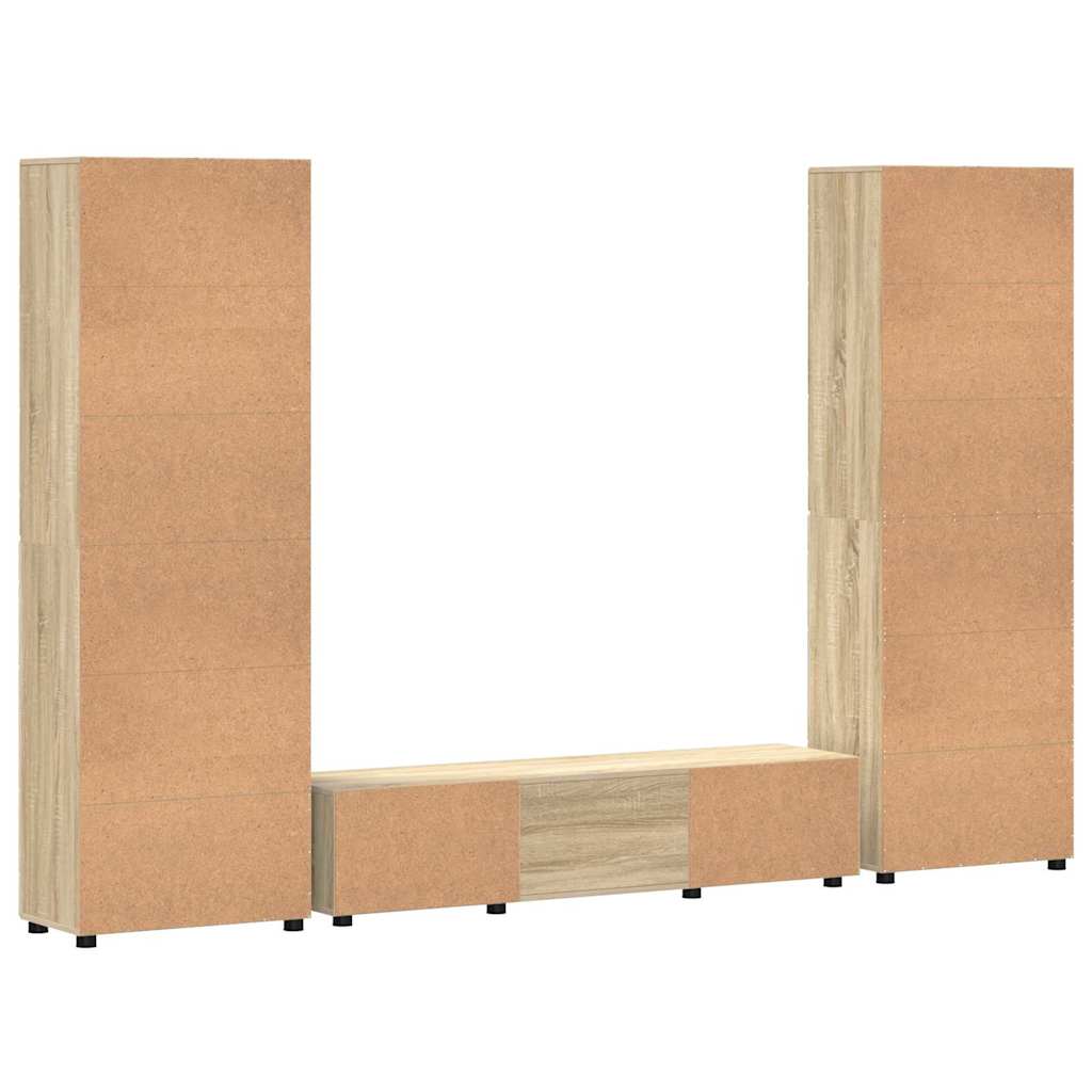 Set TV komoda FLORIN 3 pcs Sonoma hrast Konstruirano drvo