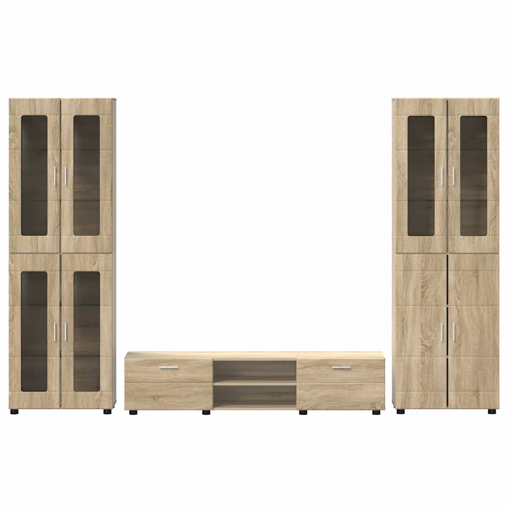 Set TV komoda FLORIN 3 pcs Sonoma hrast Konstruirano drvo