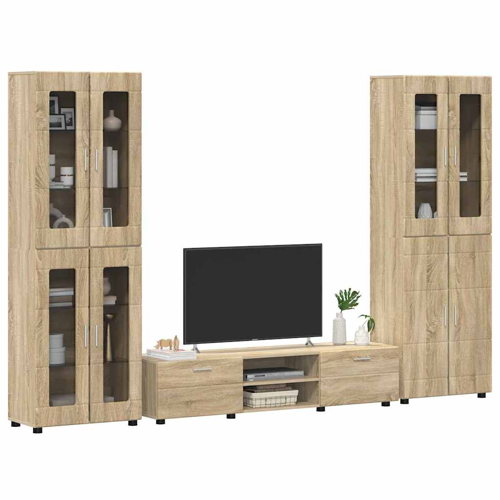 Set TV komoda FLORIN 3 pcs Sonoma hrast Konstruirano drvo