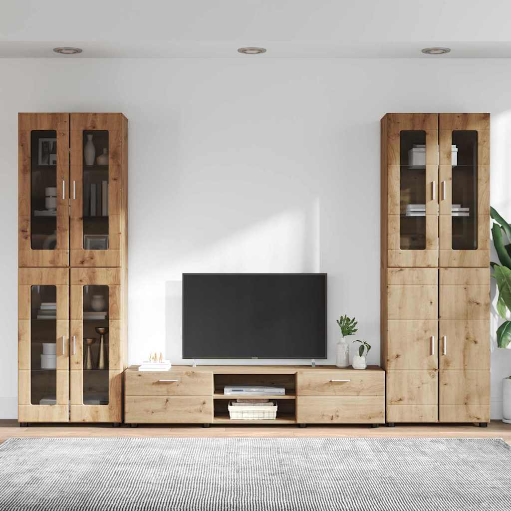 Set TV komoda FLORIN 3 pcs Umjetnički hrast Konstruirano drvo