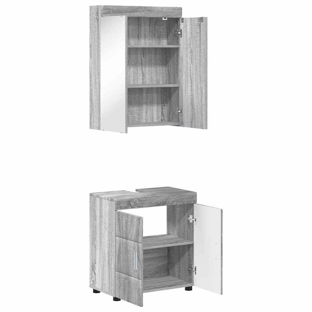 Set namještaja za kupaonicu TULUM 2 pcs Siva Sonoma