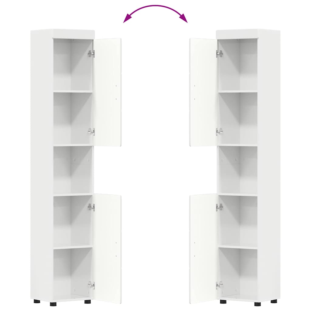 Set namještaja za kupaonicu TULUM 5 pcs Visoki sjaj bijela
