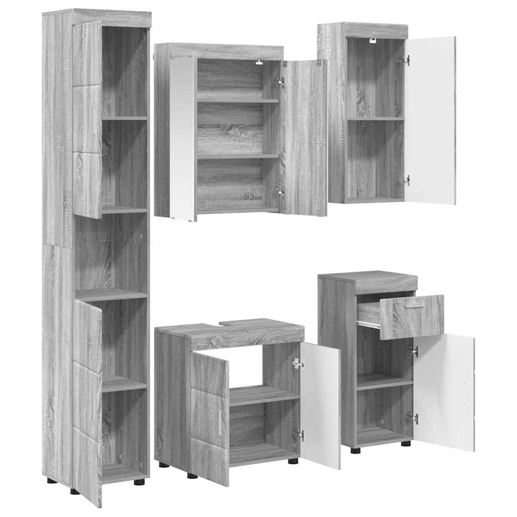 Set namještaja za kupaonicu TULUM 5 pcs Siva Sonoma