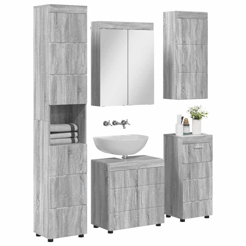 Set namještaja za kupaonicu TULUM 5 pcs Siva Sonoma