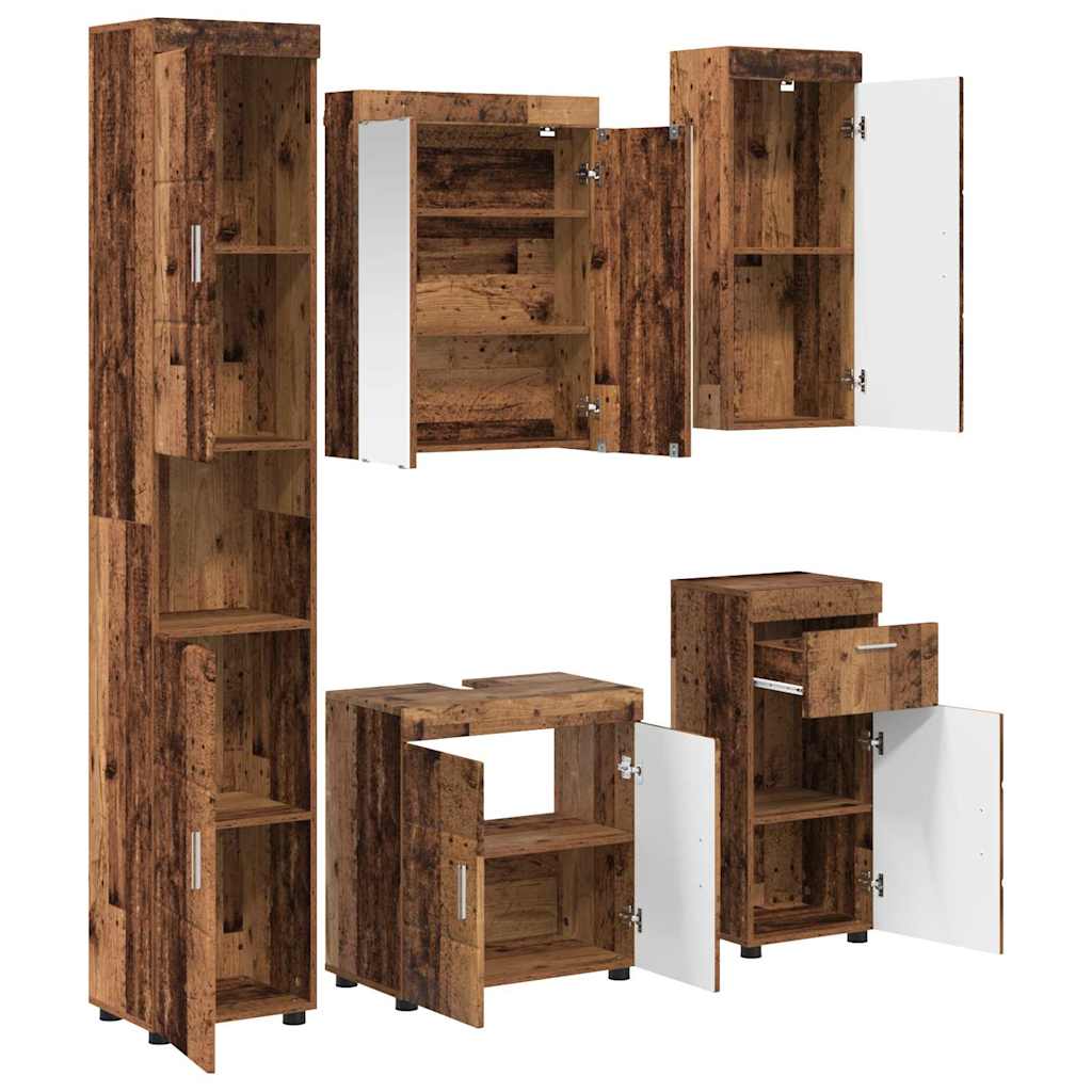 Set namještaja za kupaonicu TULUM 5 pcs Staro drvo