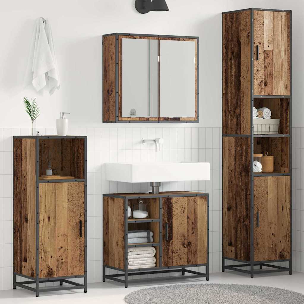 Set namještaja za kupaonicu 3 pcs Staro drvo Konstruirano drvo