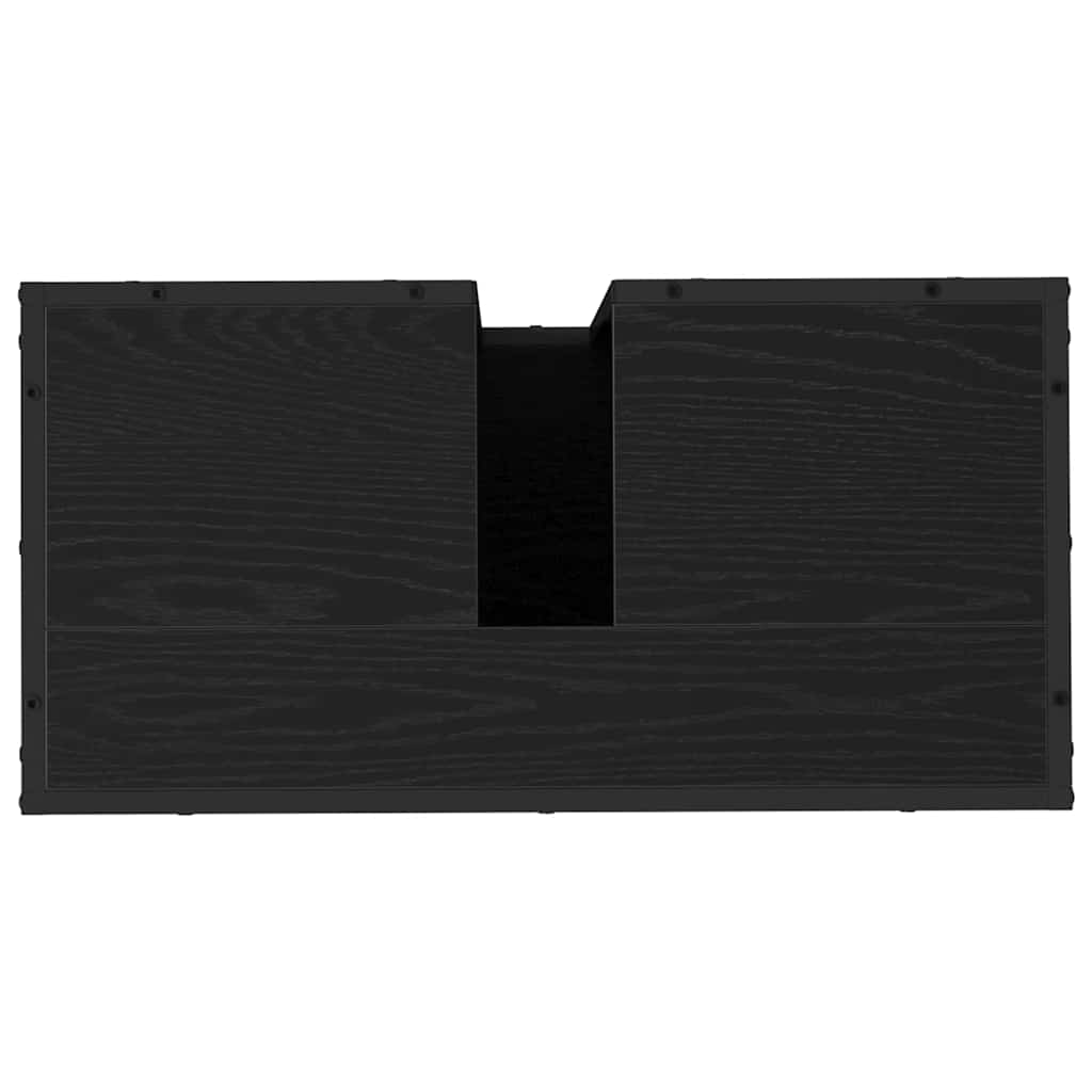 Set namještaja za kupaonicu 2 pcs Crni hrast Konstruirano drvo