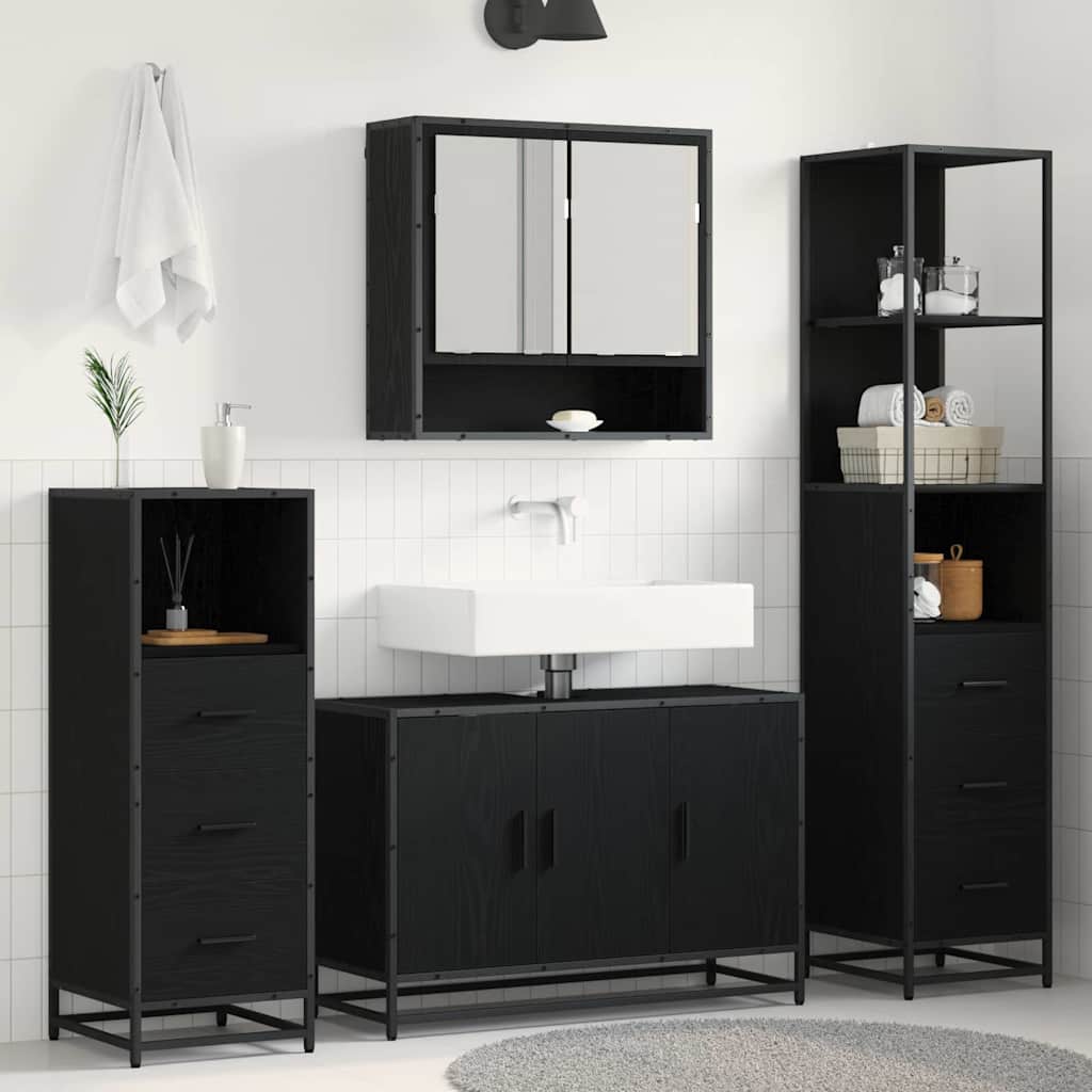 Set namještaja za kupaonicu 3 pcs Staro drvo Konstruirano drvo