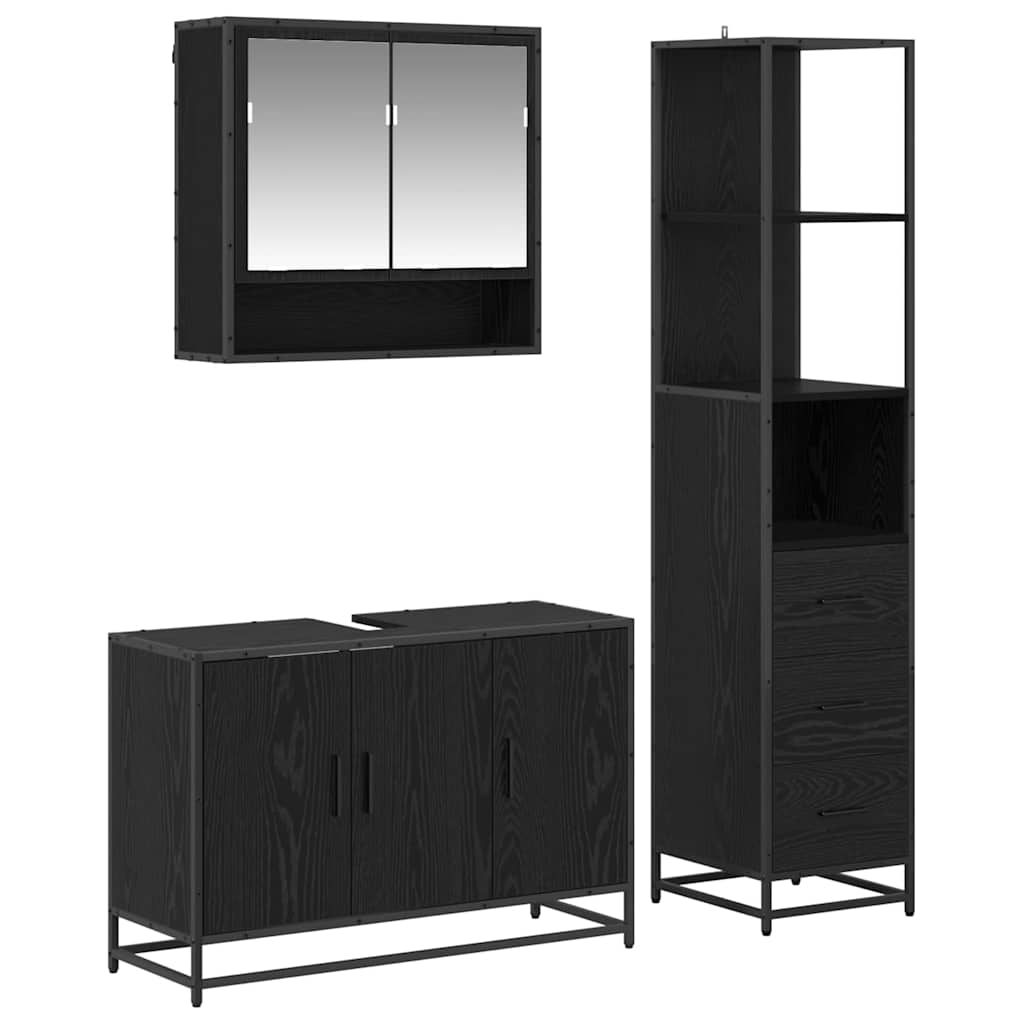 Set namještaja za kupaonicu 3 pcs Staro drvo Konstruirano drvo