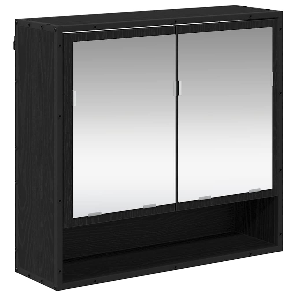 Set namještaja za kupaonicu 4 kom. Crni hrast 80 x 33 x 60 cm