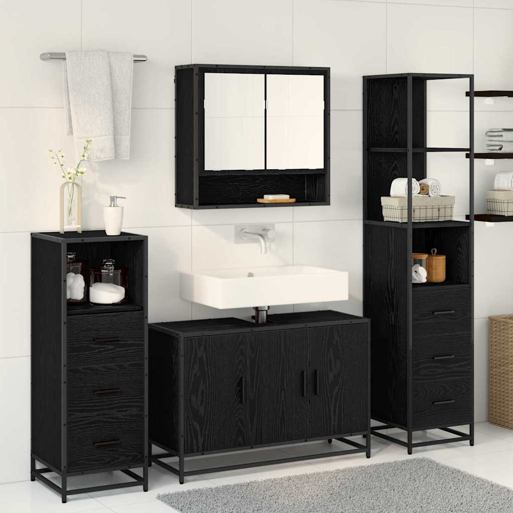 Set namještaja za kupaonicu s ladicama 3 pcs Umjetnički hrast