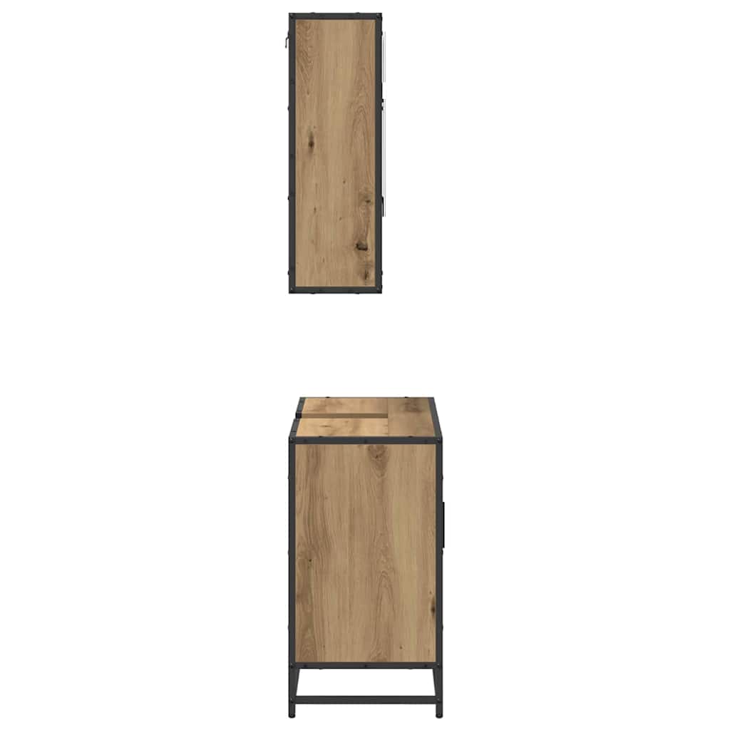 Set namještaja za kupaonicu s ladicama 2 pcs Umjetnički hrast