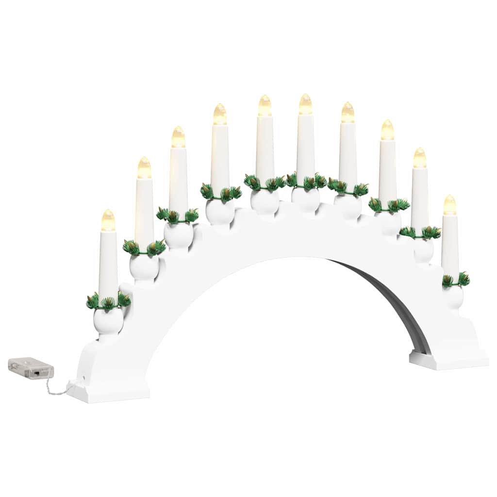 Božićni Svijećnjak s 10 LED Svijećama LED lampica Topla bijela
