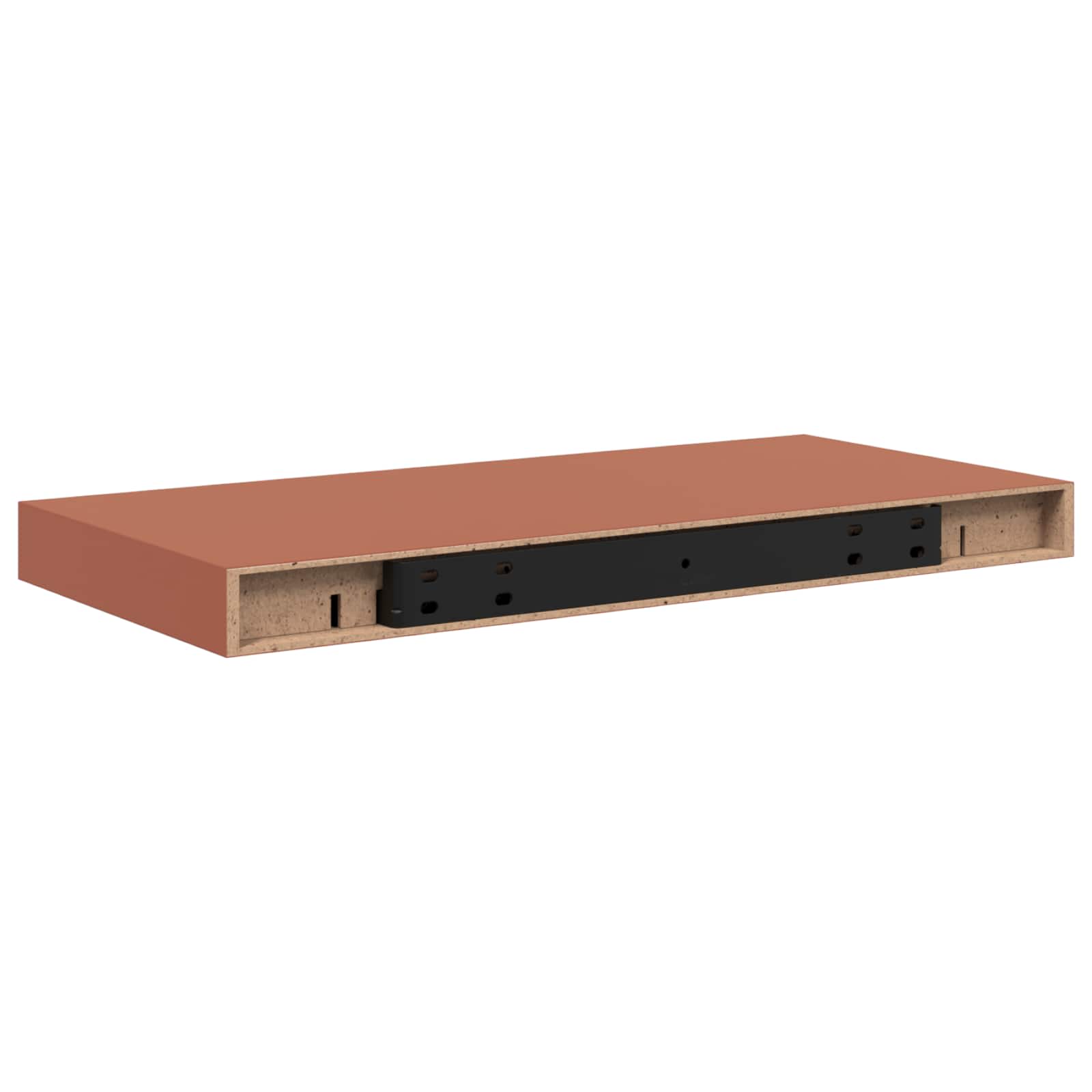 Polica na zidu 2 pcs Crvena 50 x 23 x 4 cm Konstruirano drvo