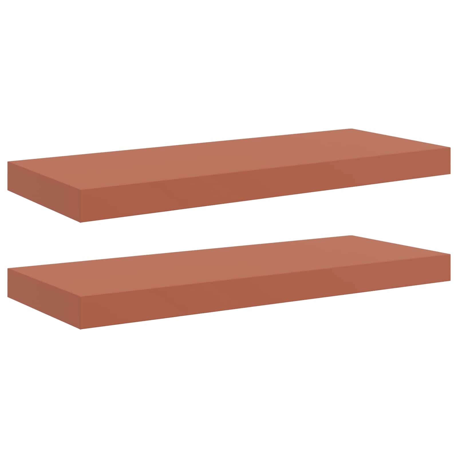 Polica na zidu 2 pcs Crvena 60 x 23 x 4 cm Konstruirano drvo