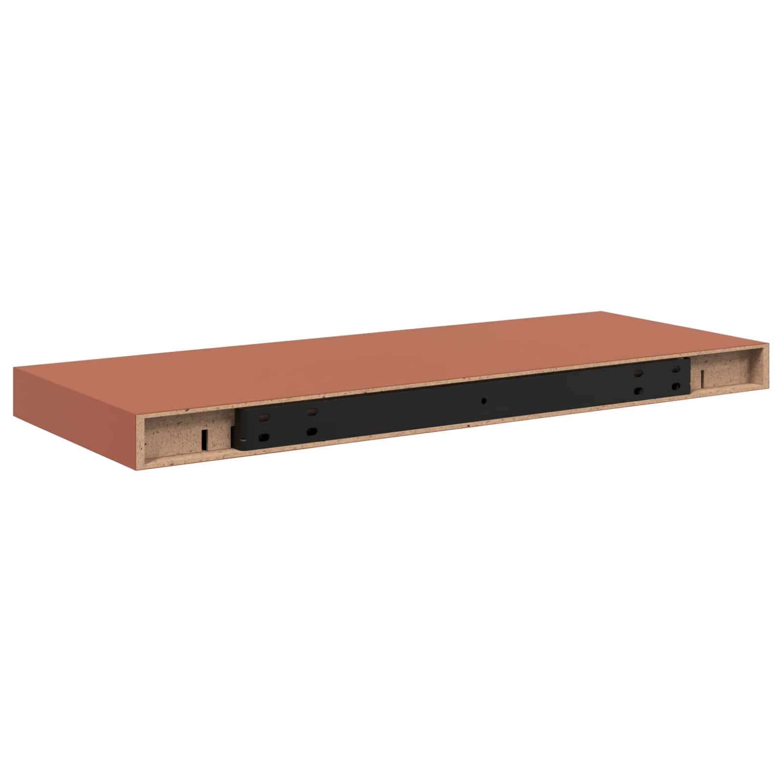 Polica na zidu 2 pcs Crvena 60 x 23 x 4 cm Konstruirano drvo