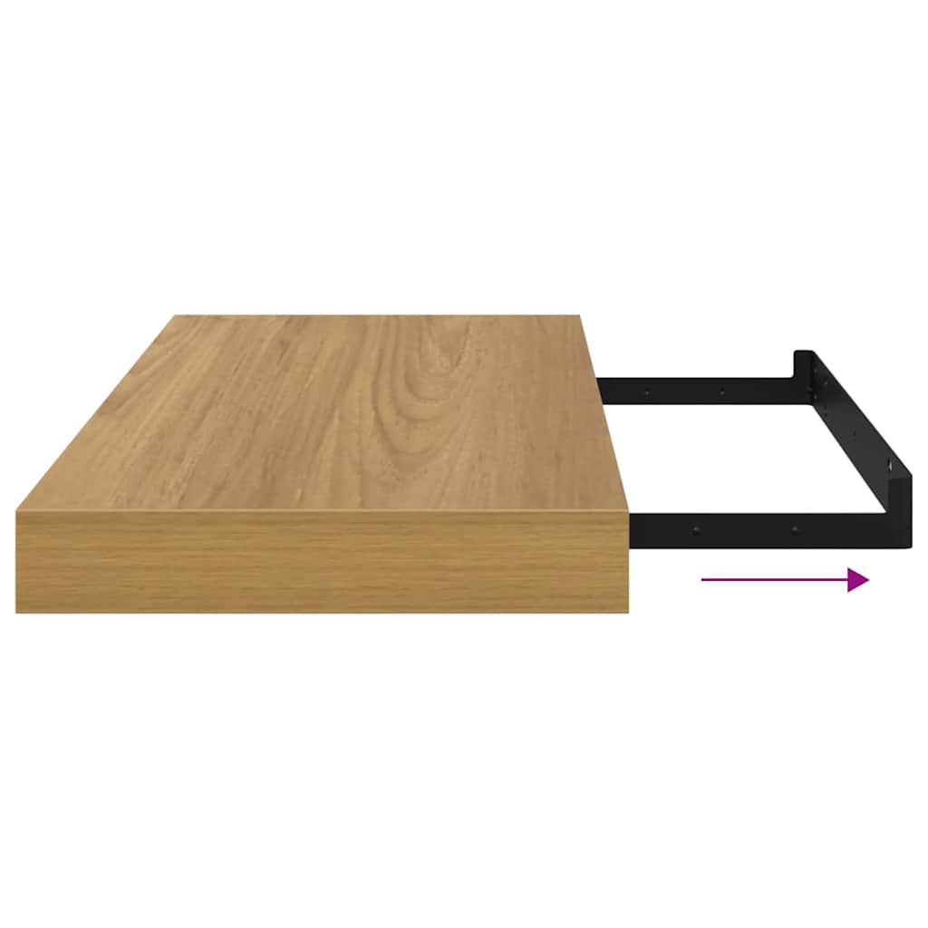 Polica na zidu Zidne Smeđa 50 x 23 x 4 cm Konstruirano drvo