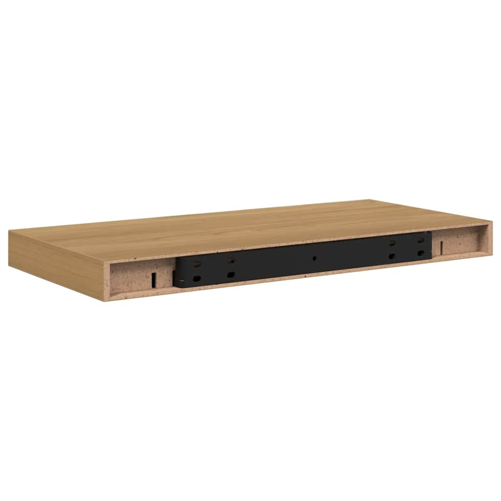Polica na zidu 2 pcs Smeđa 50 x 23 x 4 cm Konstruirano drvo