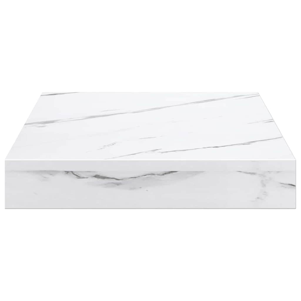 Polica na zidu Zidne 4 pcs Bijeli mramor 23 x 23,5 x 4 cm
