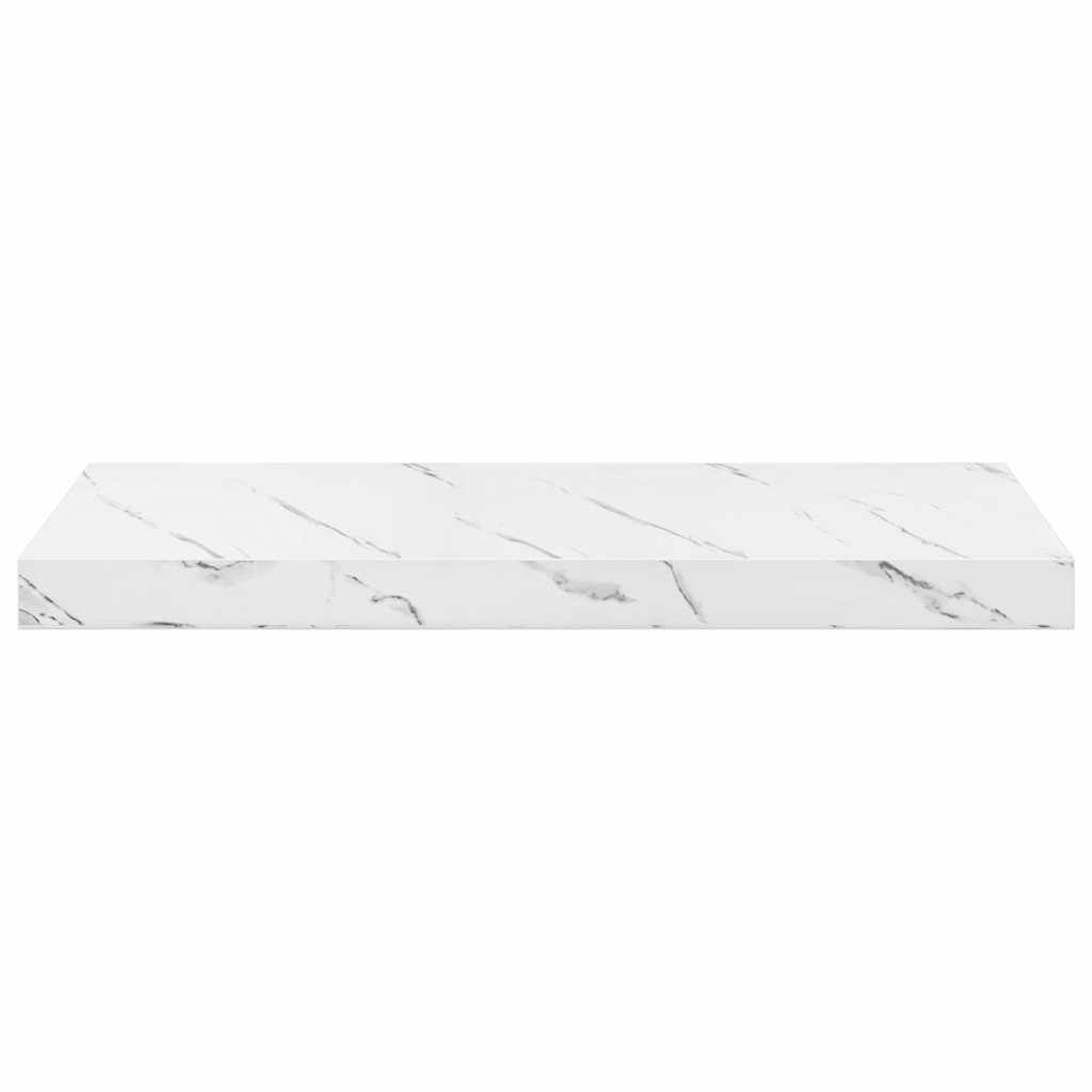 Polica na zidu Zidne 2 pcs Bijeli mramor 60 x 23,5 x 4 cm