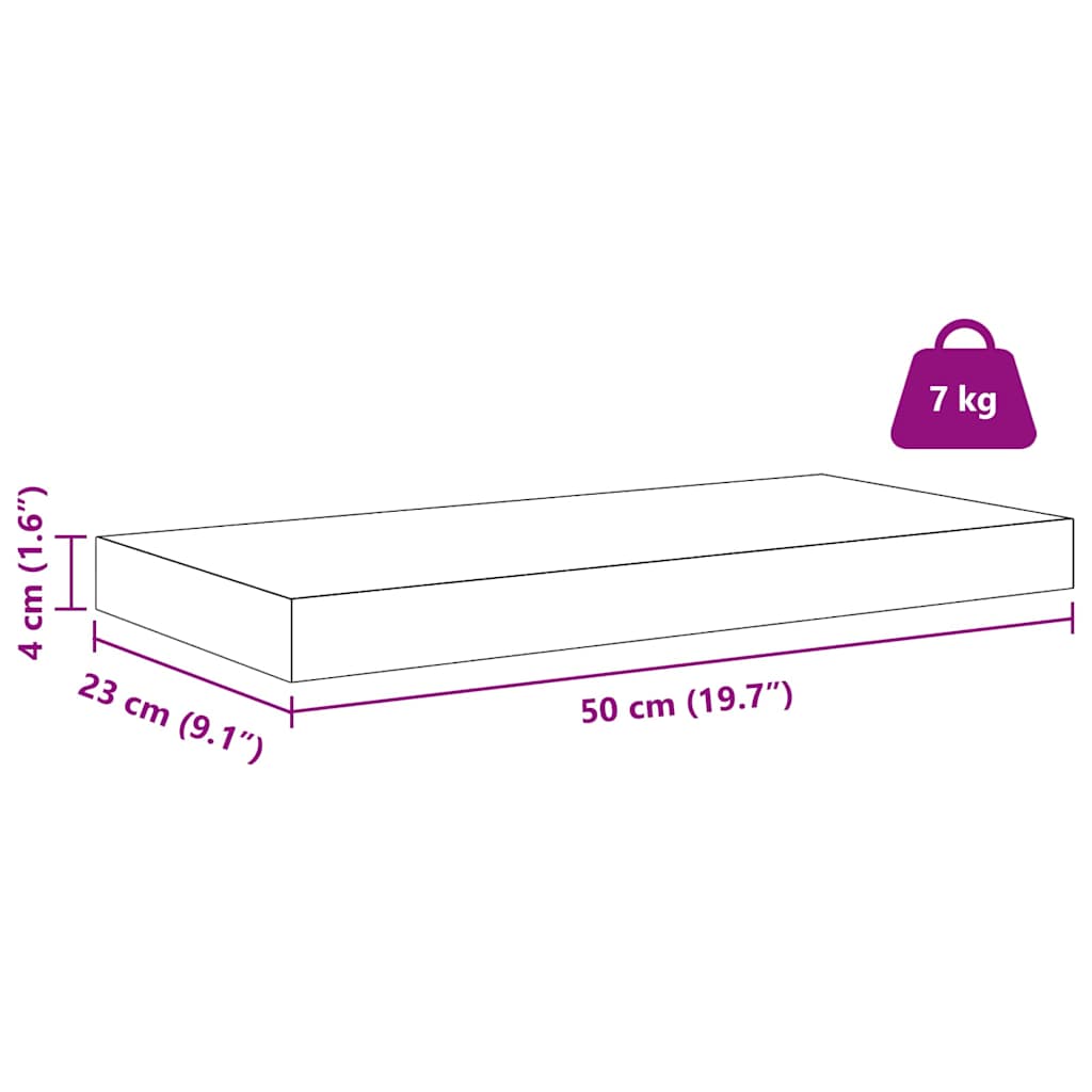 Polica na zidu Zidne Bež 50 x 23 x 4 cm Konstruirano drvo