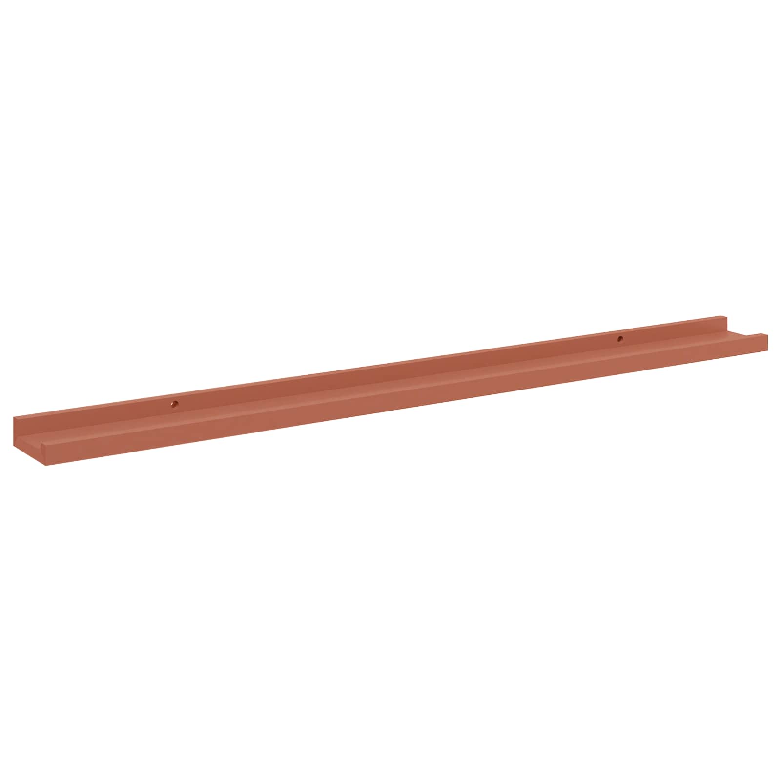 Polica na zidu 2 pcs Crvena 100 x 9 x 3 cm Konstruirano drvo