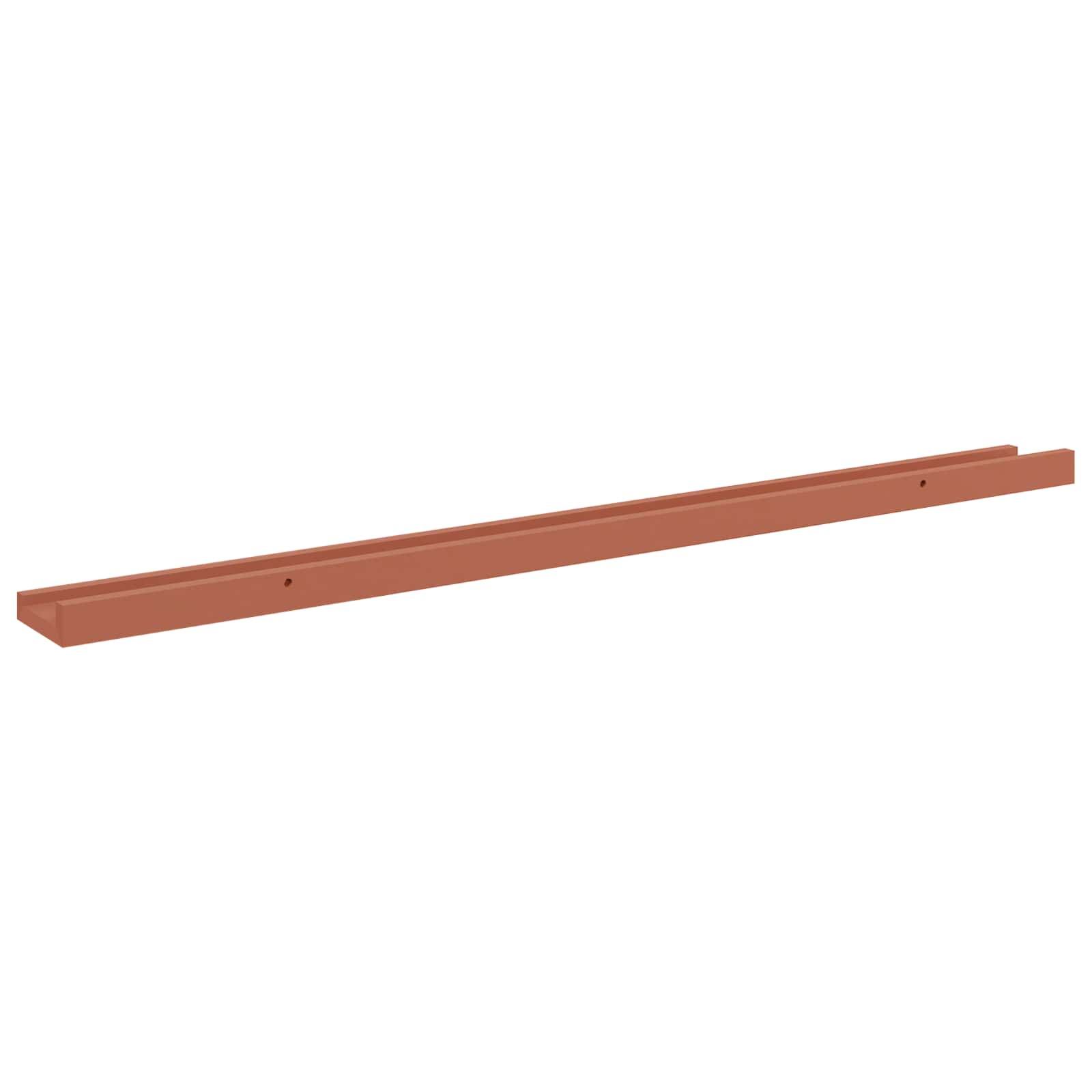 Polica na zidu 2 pcs Crvena 100 x 9 x 3 cm Konstruirano drvo