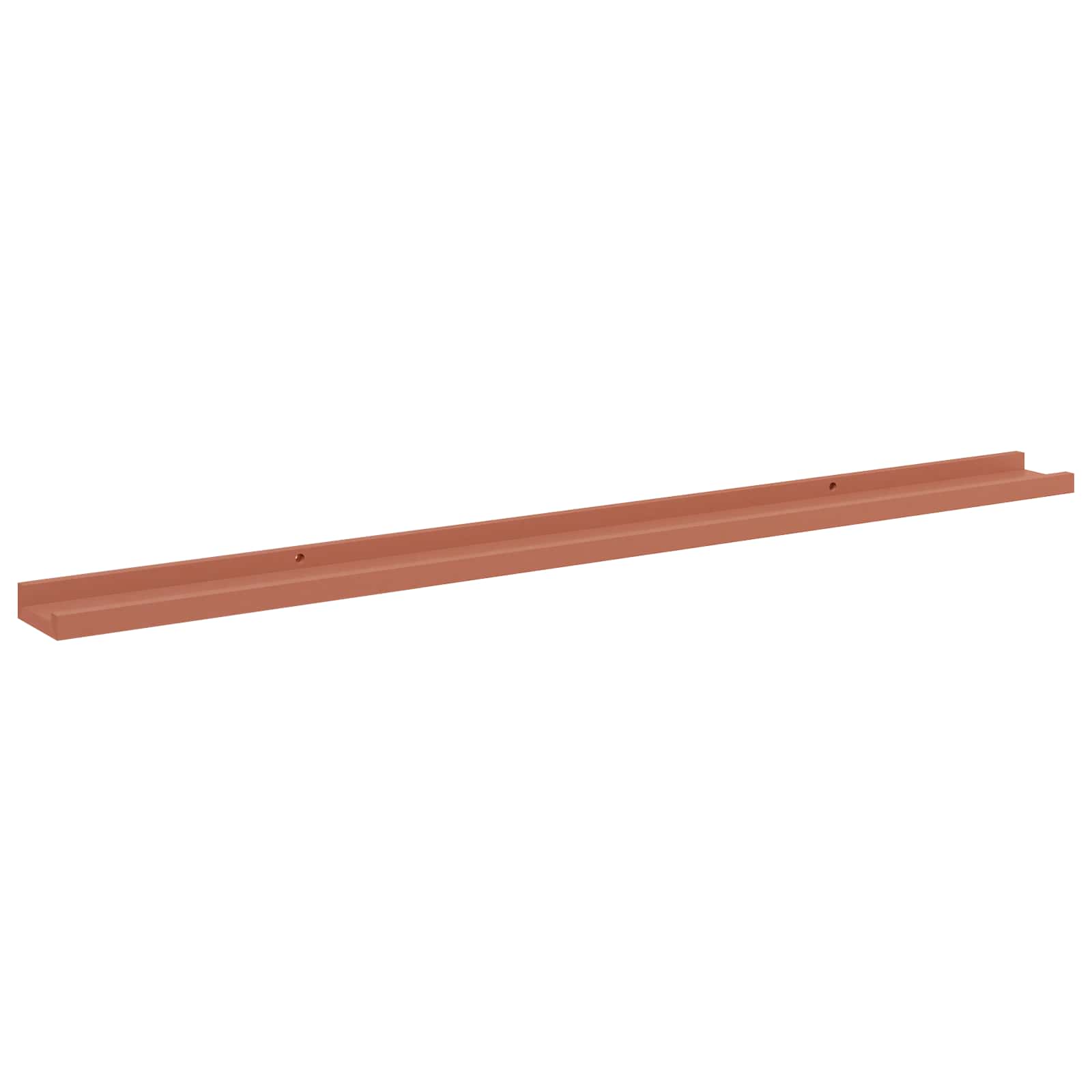 Polica na zidu 2 pcs Crvena 115 x 9 x 3 cm Konstruirano drvo
