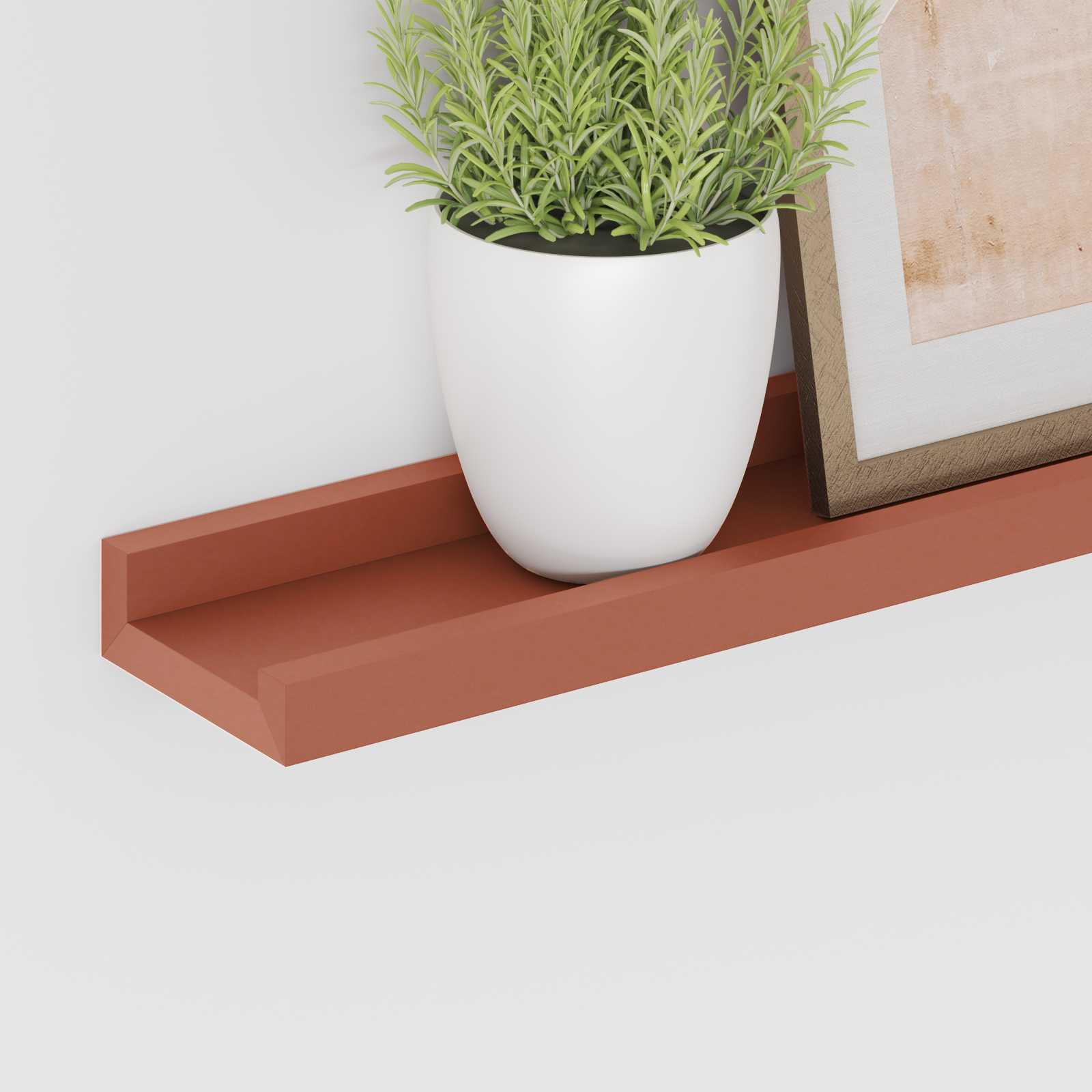 Polica na zidu 4 pcs Crvena 100 x 9 x 3 cm Konstruirano drvo