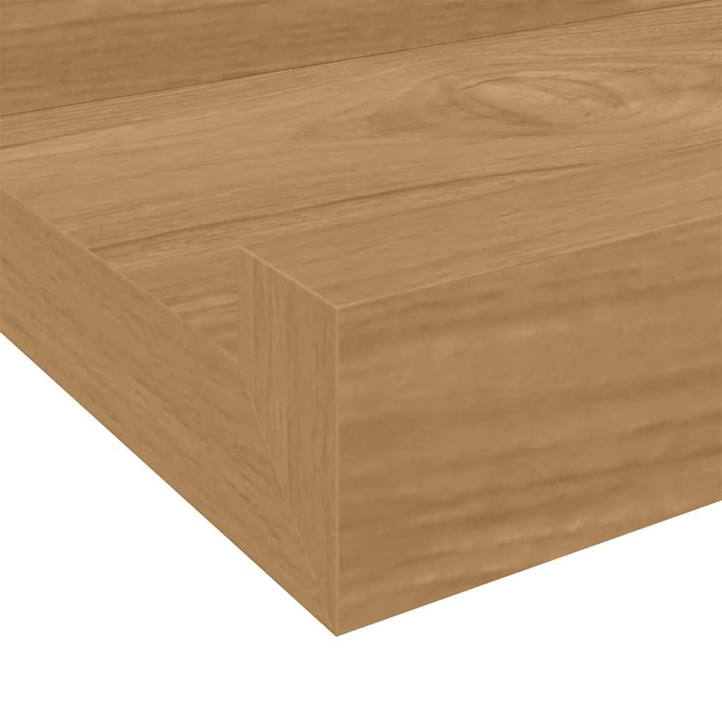 Polica na zidu 2 kom. Smeđa 100 x 9 x 3 cm Konstruirano drvo