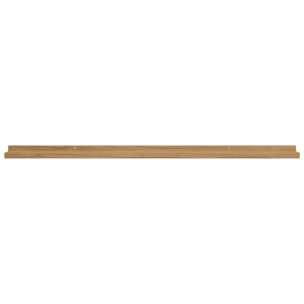 Polica na zidu 4 pcs Smeđa 115 x 9 x 3 cm Konstruirano drvo