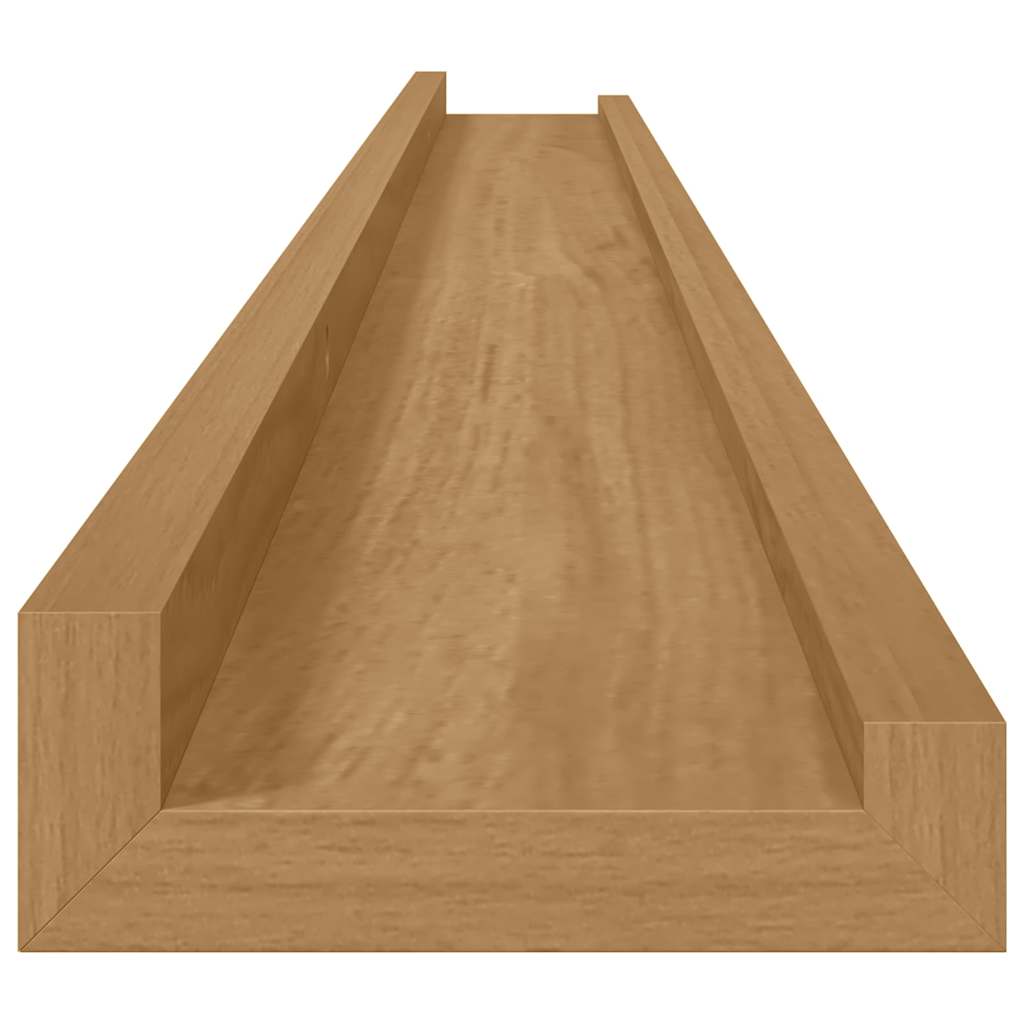 Polica na zidu 4 pcs Smeđa 115 x 9 x 3 cm Konstruirano drvo