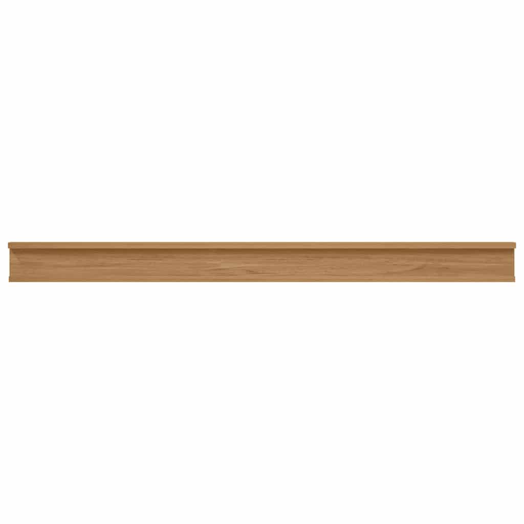 Polica na zidu 4 pcs Smeđa 115 x 9 x 3 cm Konstruirano drvo