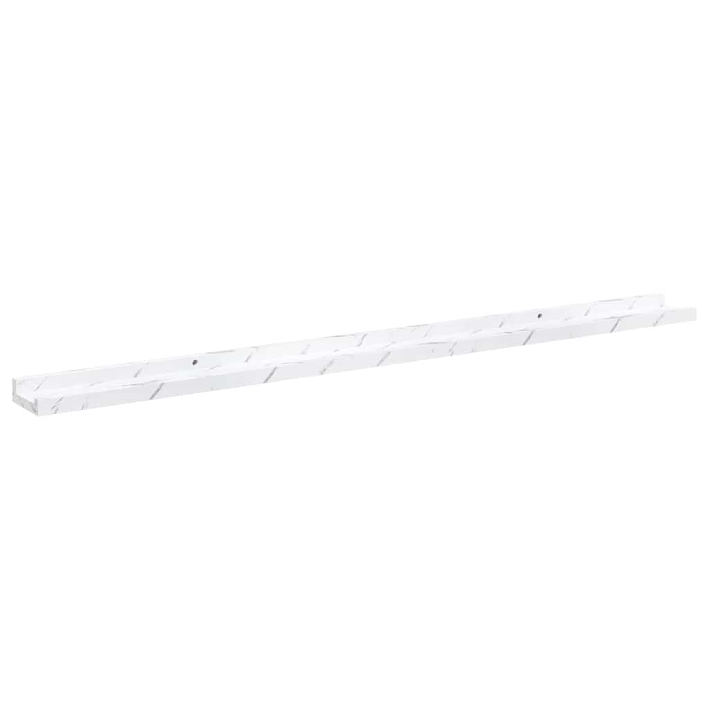 Polica na zidu s policom 4 pcs Bijeli mramor 115 x 9 x 3 cm