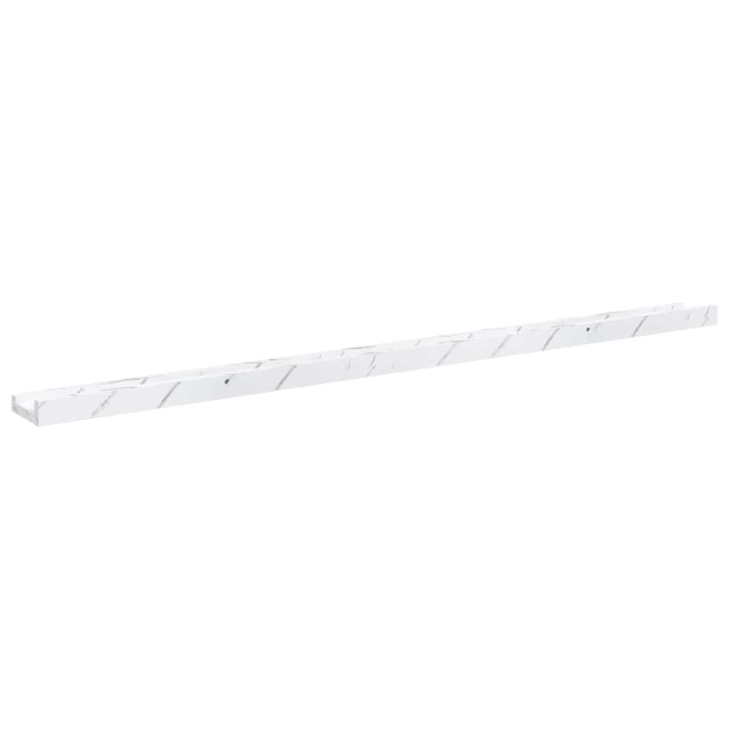 Polica na zidu s policom 4 pcs Bijeli mramor 115 x 9 x 3 cm