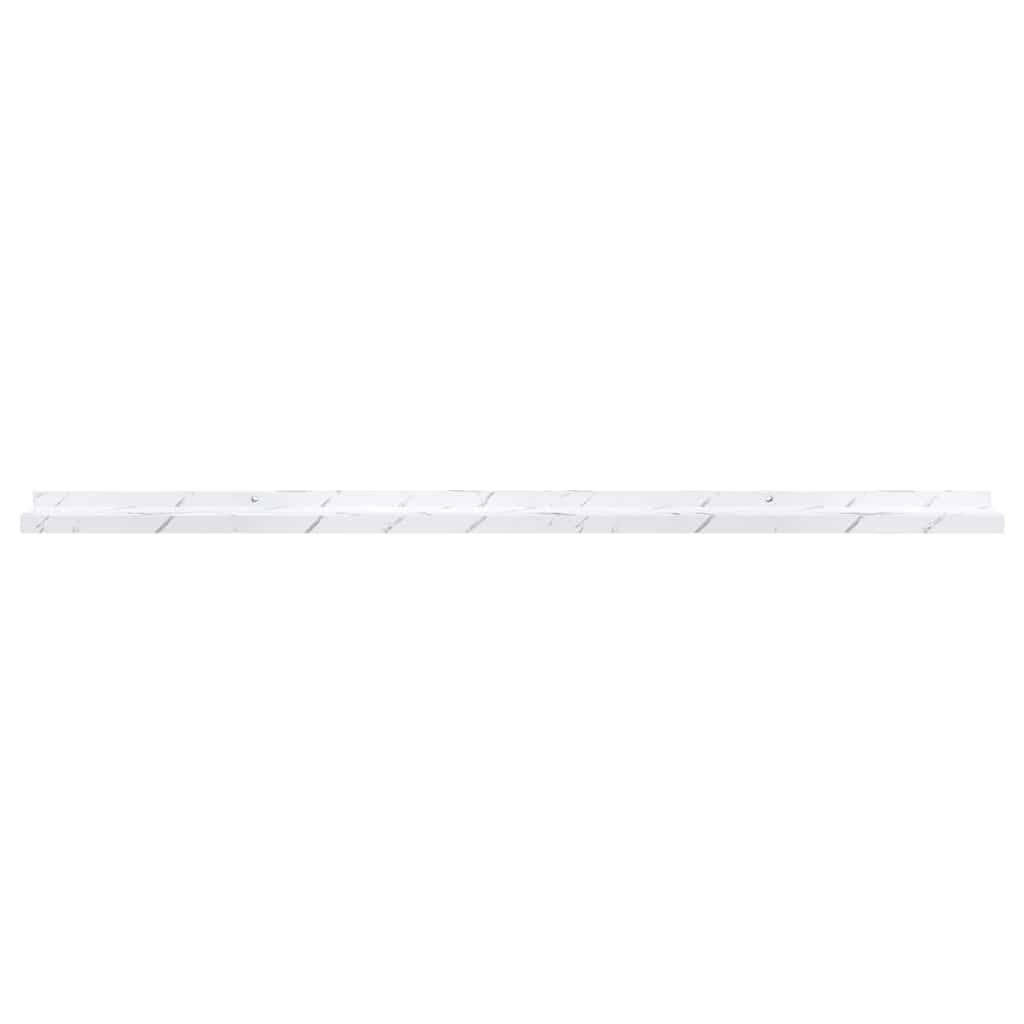 Polica na zidu s policom 4 pcs Bijeli mramor 115 x 9 x 3 cm