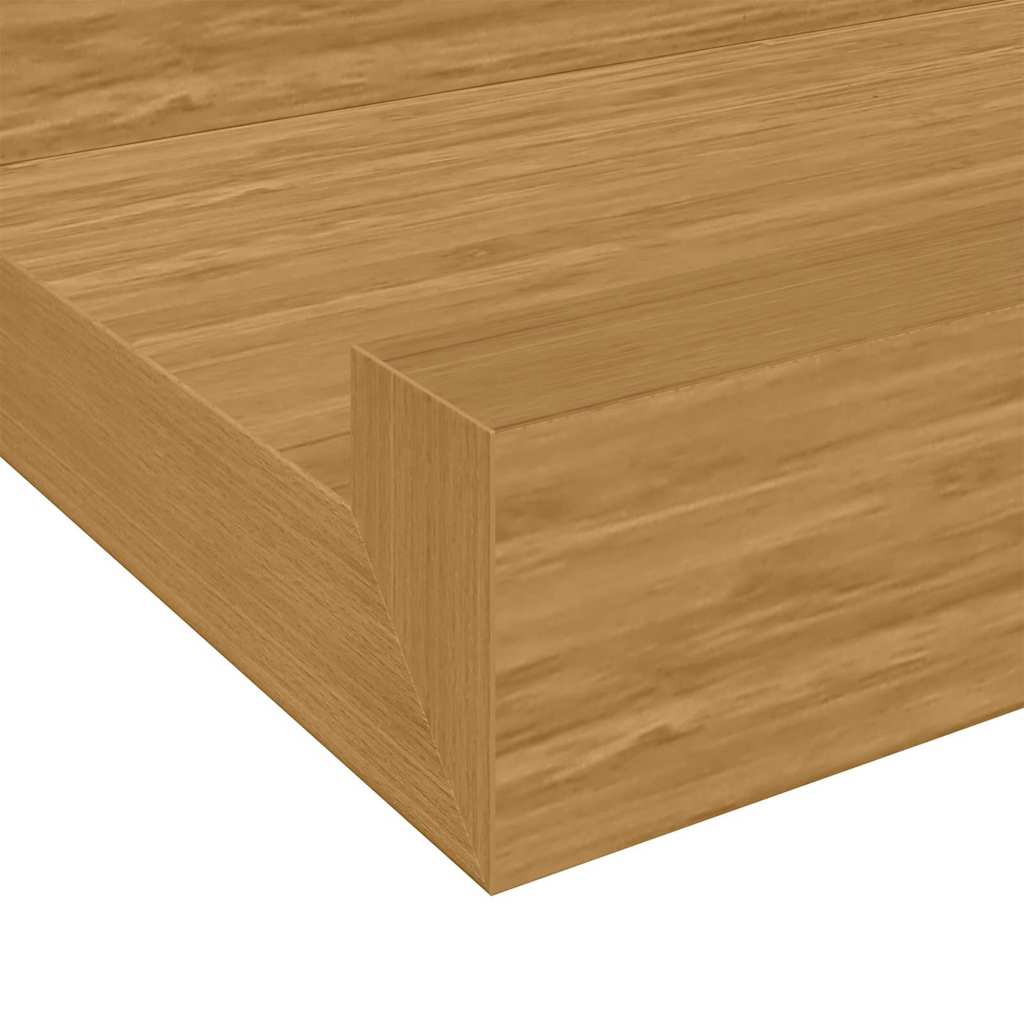 Polica na zidu Zidne 2 pcs Bež 100 x 9 x 3 cm Konstruirano drvo